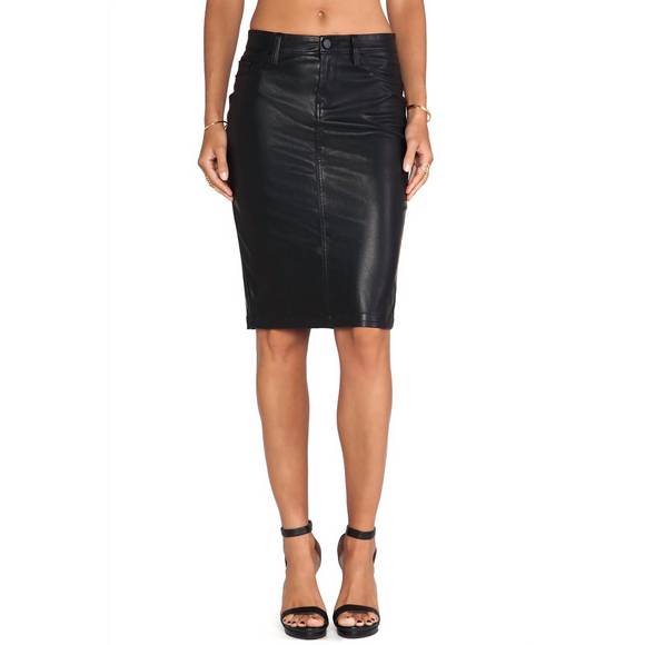 NEW BLANKNYC faux leather knee length skirt in pussy cat - Picture 1 of 3